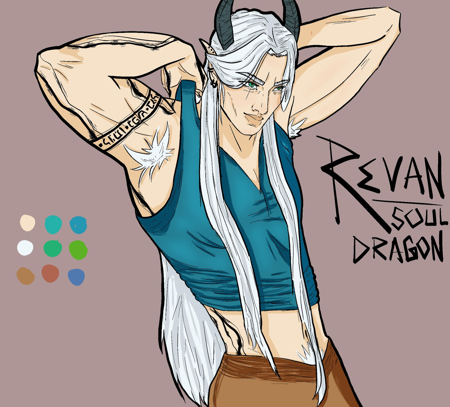 '23 Procreate, Full Color Half Body, 3 1/2 Hours