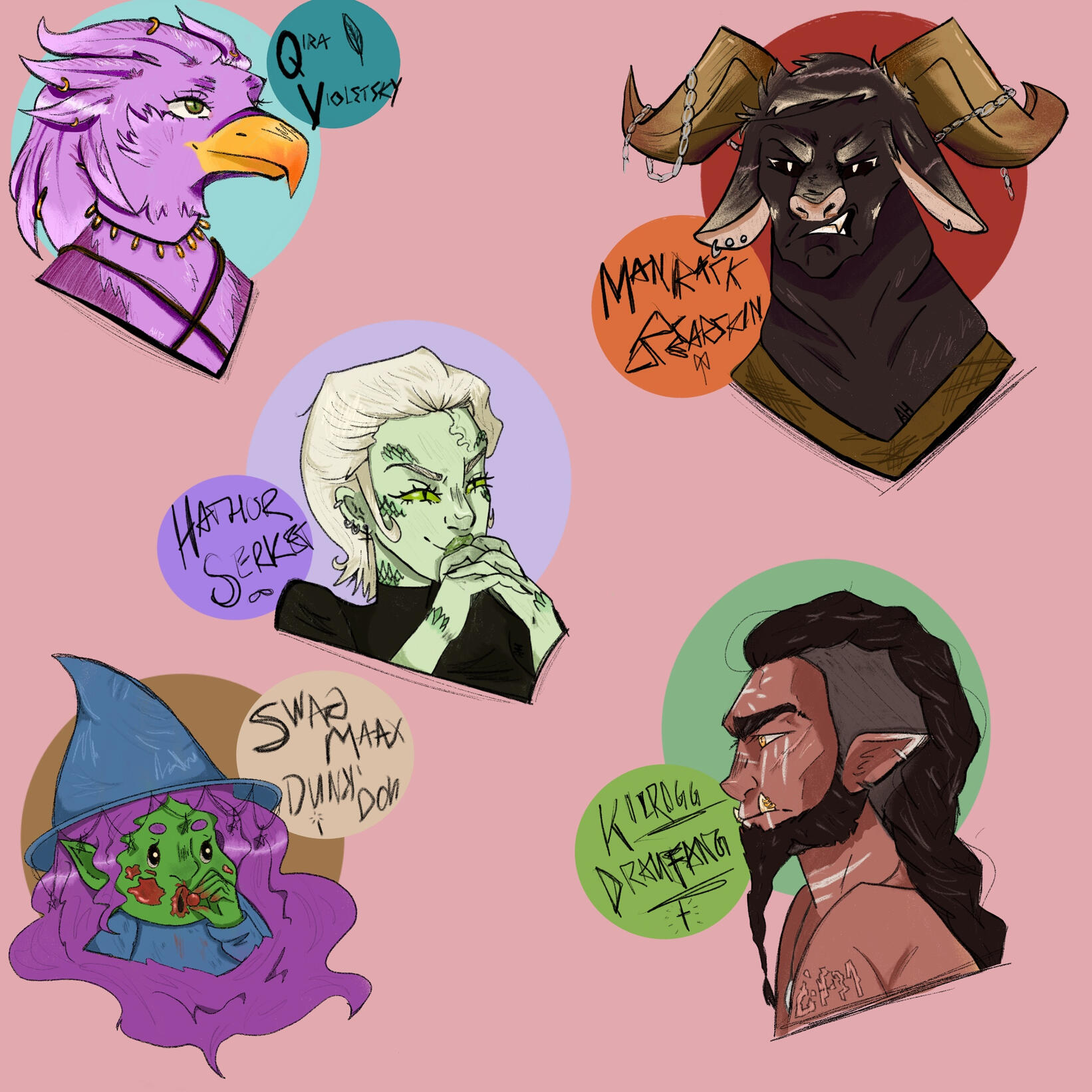 Procreate '18, Dungeons & Dragons Character References